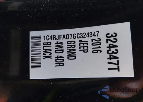 2016 Jeep Grand Cherokee Laredo from USA, damaged, VIN 1C4RJFAG7GC324347